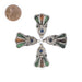 Peacock Tail Enameled Berber Ornaments (Set of 4) - The Bead Chest