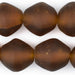 Super Jumbo Amber Bicone Recycled Glass Beads (35mm) - The Bead Chest