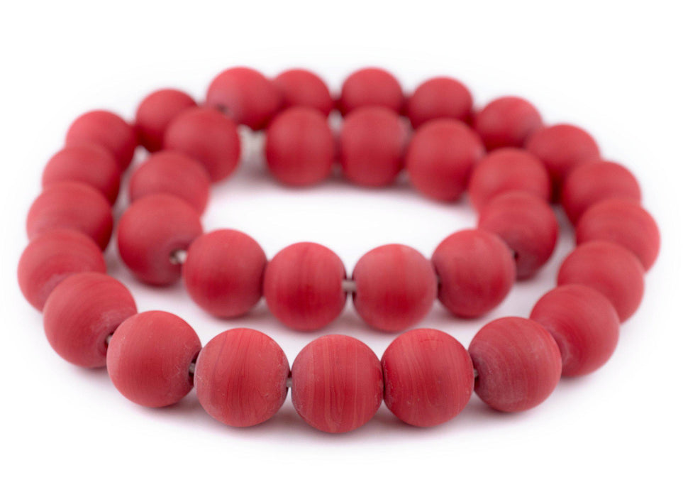 Round Colodonte Beads (Red) - The Bead Chest