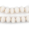 White Bicone Natural Wood Beads (10x15mm)