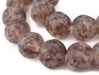 Jumbo Purple Dotted Recycled Glass Beads (25mm) - The Bead Chest
