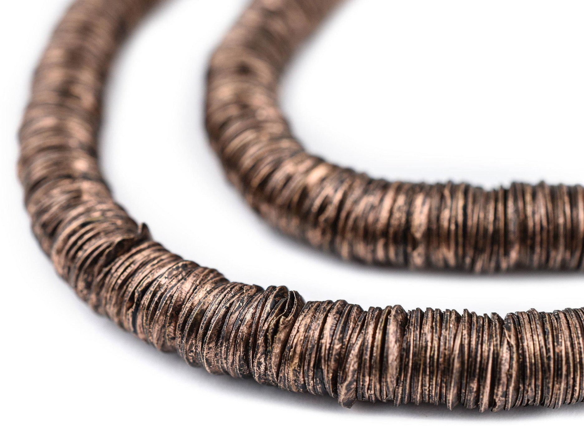 Antiqued Copper Interlocking Crisp Beads (8mm) — The Bead Chest