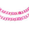 Pink Rustic Bone Mala Beads (6mm)