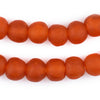 Papaya Orange Recycled Glass Beads (14mm)