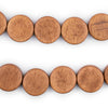 Light Brown Circular Natural Wood Beads (15x15mm)