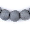 Jumbo Grey Opaque Recycled Glass Beads (26mm)
