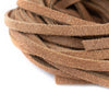 4.0mm Tan Flat Suede Leather Cord (15ft)