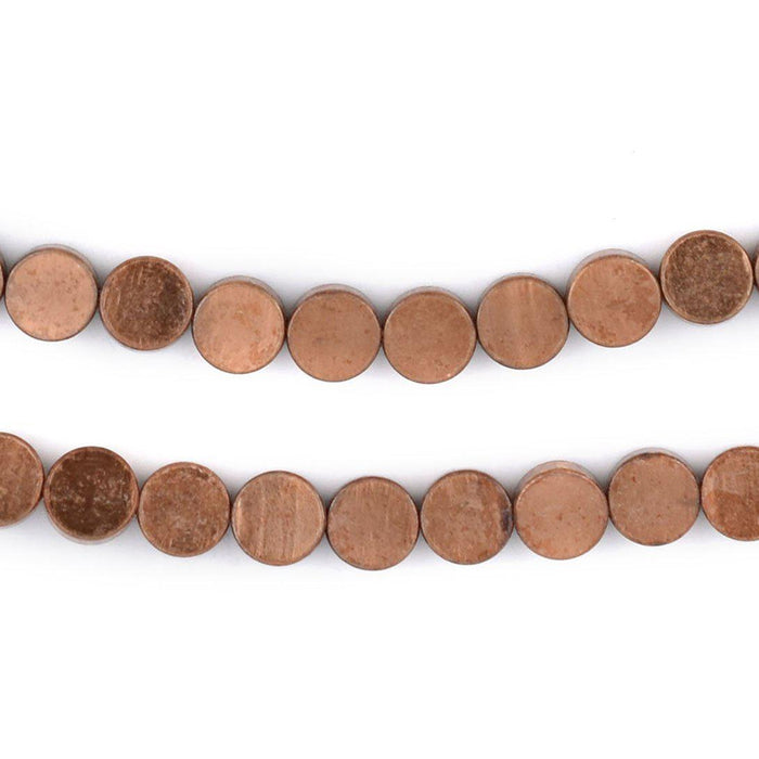 Circular Disk Copper Beads (8mm) - The Bead Chest