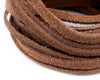 4.0mm Brown Flat Suede Leather Cord (15ft)