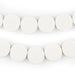 White Circular Natural Wood Beads (15x15mm) - The Bead Chest
