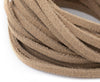 3.0mm Beige Flat Suede Leather Cord (15ft)
