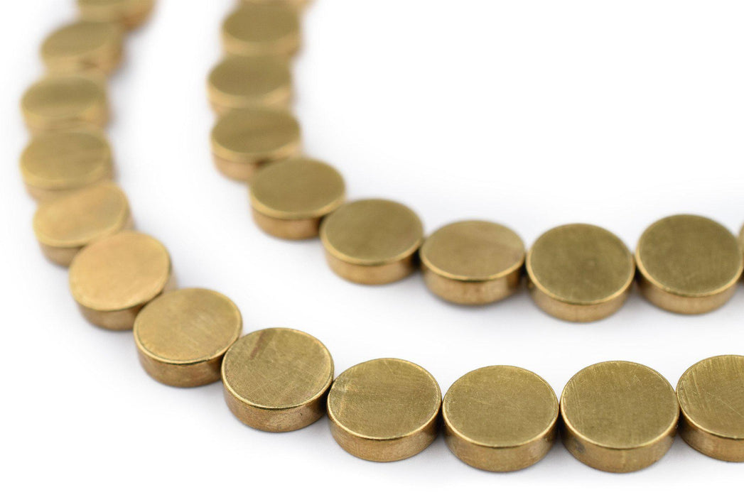 Circular Disk Antiqued Brass Beads (10mm) - The Bead Chest