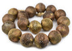 Jumbo Round Ghana Brass Filigree Beads (40mm) - The Bead Chest