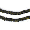 Black & Yellow Java Glass Beads (6-8mm)