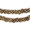 Rustic Brown Premium Woven Carved Bone Mala Prayer Beads (10mm)