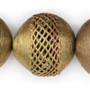 Jumbo Round Ghana Brass Filigree Beads (40mm)