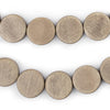Brown Circular Natural Wood Beads (15x15mm)