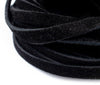 6.0mm Black Flat Suede Leather Cord (15ft)
