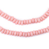 Rose Pink Java Glass Donut Beads (6mm)
