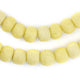 Pastel Yellow Opaque Recycled Glass Beads (11mm) - The Bead Chest