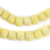 Pastel Yellow Opaque Recycled Glass Beads (11mm)