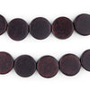 Dark Brown Circular Natural Wood Beads (15x15mm)