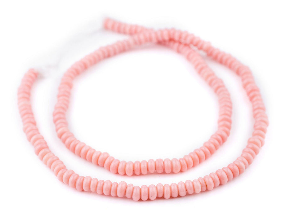 Rose Pink Java Glass Donut Beads (6mm) - The Bead Chest