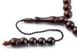 Dark Brown Round Wooden Arabian Prayer Beads (8mm) - The Bead Chest
