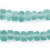 Clear Marine Rondelle Java Recycled Glass Beads (11mm)