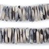 Splotchy Grey Coconut Bone Heishi Beads (18mm)