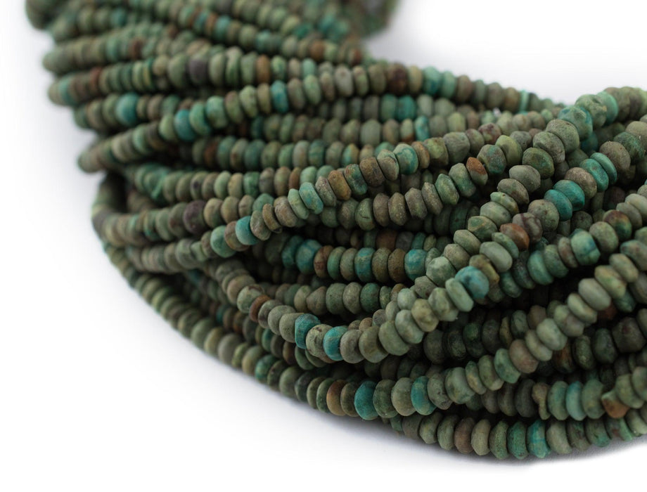 Tiny Turquoise Stone Saucer Beads (4mm) - The Bead Chest