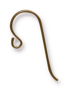 Antiqued Brass French Hook Ear Wire (10 pieces) - The Bead Chest