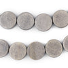 Grey Circular Natural Wood Beads (15x15mm)