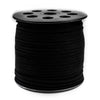 3mm Flat Black Faux Suede Cord (300ft)