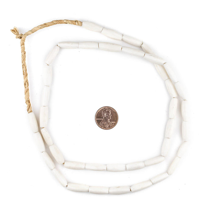 White Kenya Bone Beads (Oval) - The Bead Chest