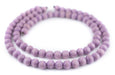 Purple Round Natural Wood Beads (10mm) - The Bead Chest