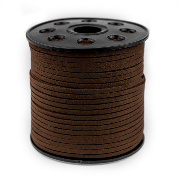 3mm Flat Dark Brown Faux Suede Cord (300ft) - The Bead Chest