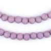 Purple Round Natural Wood Beads (8mm)