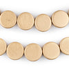 Gold Circular Natural Wood Beads (15x15mm)
