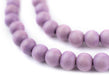 Purple Round Natural Wood Beads (8mm) - The Bead Chest