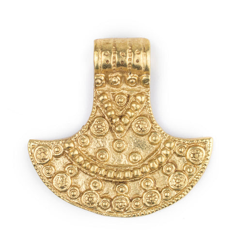 Brass Patterned Shield Pendant (50x50mm) - The Bead Chest