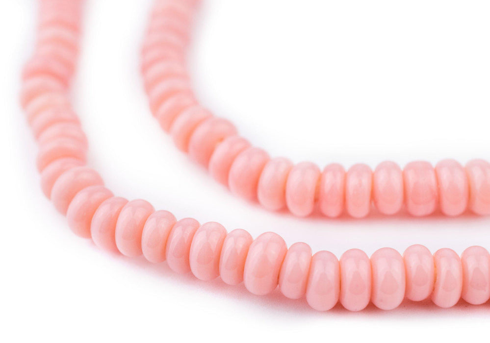 Rose Pink Java Glass Donut Beads (6mm) - The Bead Chest