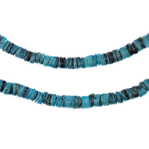 Azul Blue Natural Shell Heishi Beads (5mm) - The Bead Chest