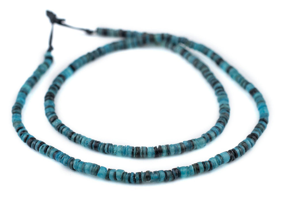 Azul Blue Natural Shell Heishi Beads (5mm) - The Bead Chest