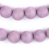 Purple Round Natural Wood Beads (16mm)