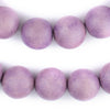 Purple Round Natural Wood Beads (20mm)