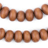 Light Brown Abacus Natural Wood Beads (10x15mm)