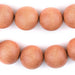 Orange Round Natural Wood Beads (20mm) - The Bead Chest