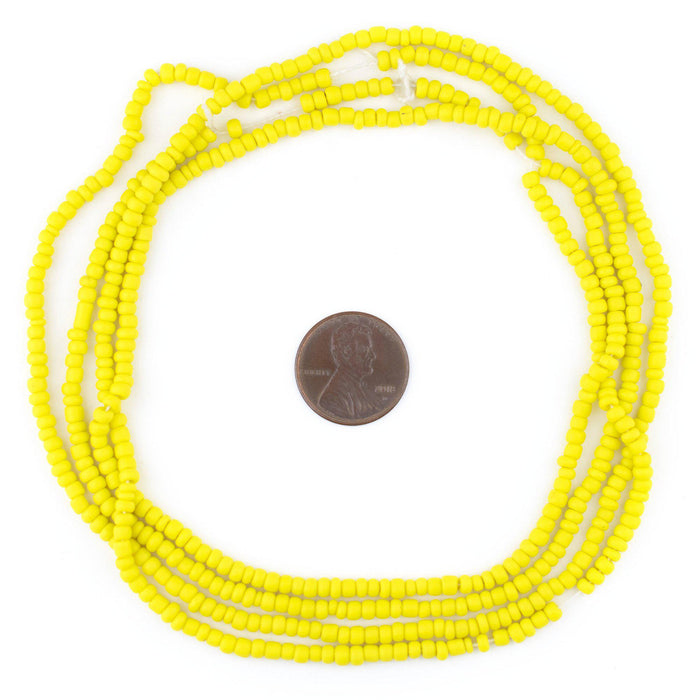 Yellow Matte Glass Seed Beads (3mm) - The Bead Chest