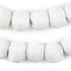 Opaque White Recycled Glass Beads (18mm)